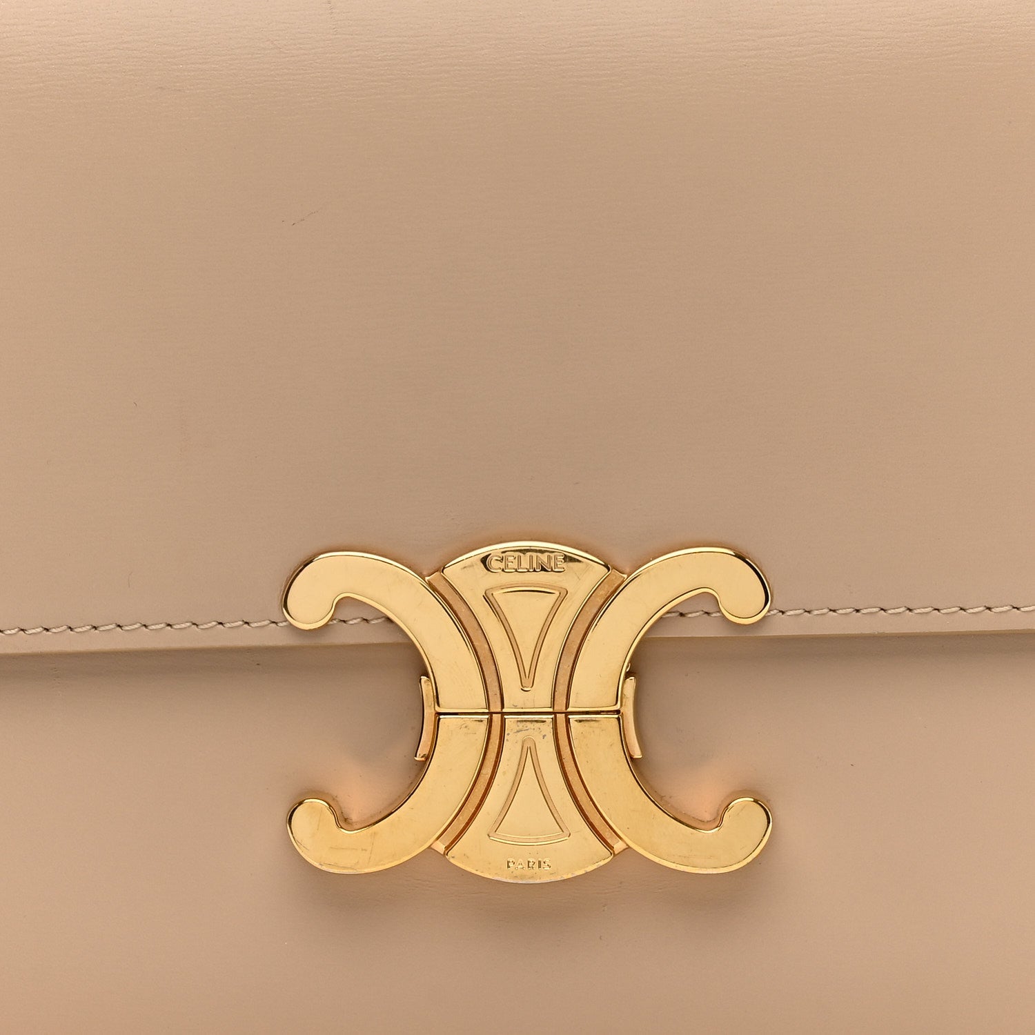 Shiny Calfskin Medium Triomphe Nude