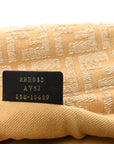 Fabric Jacquard Raffia Straw Fringe Medium Mamma Baguette Beige