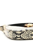 GG Supreme Monogram Snakeskin Small Jackie 1961 Hobo Beige Ebony
