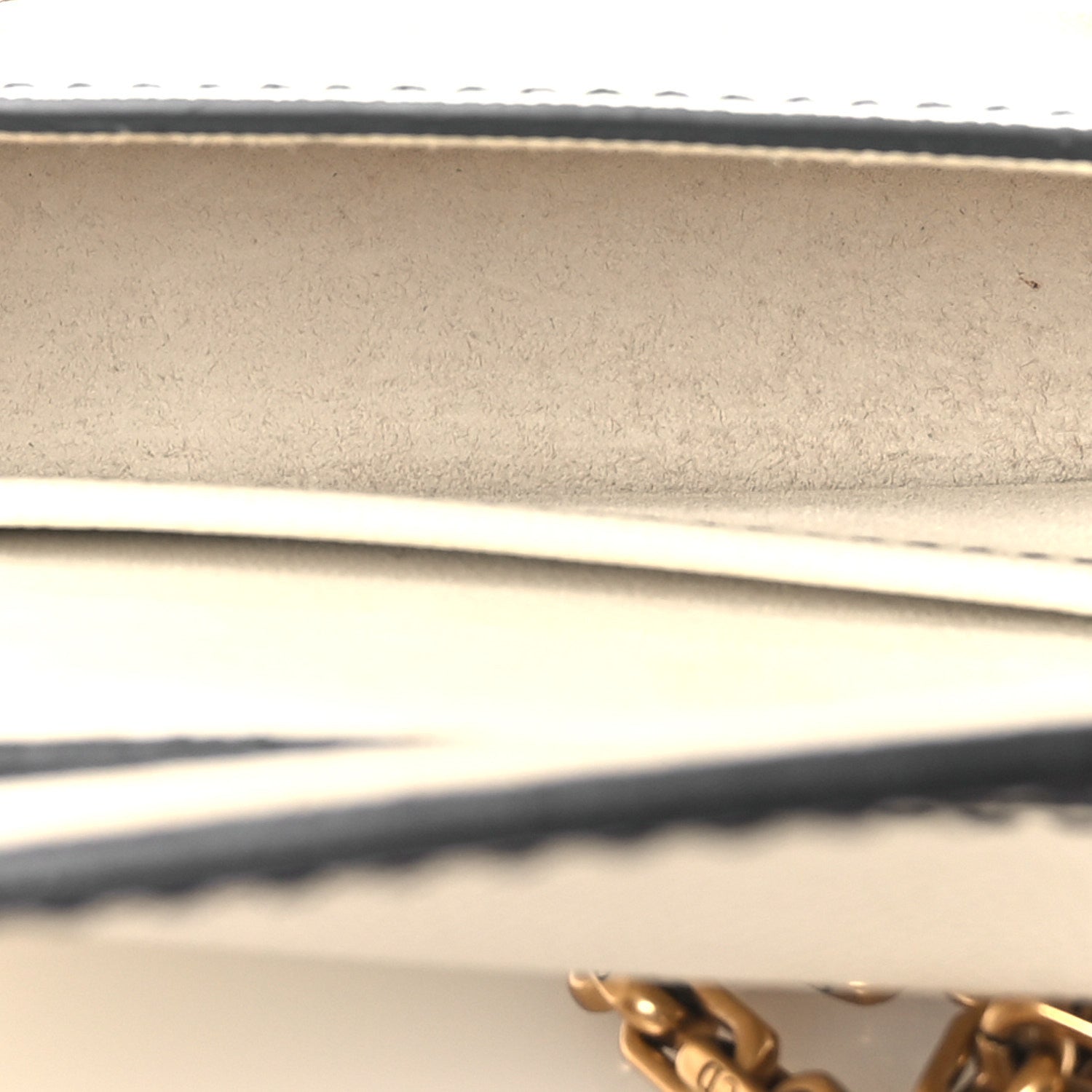 Grained Calfskin Mini J'AD1OR Chain Flap Bag Latte