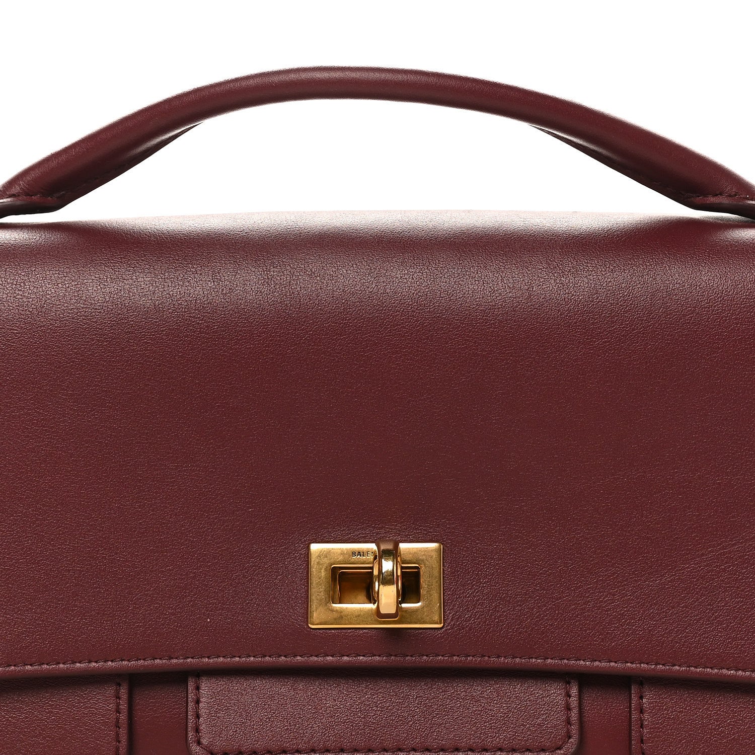 Smooth Calfskin Small Bel Air Clutch On Strap Dark Burgundy