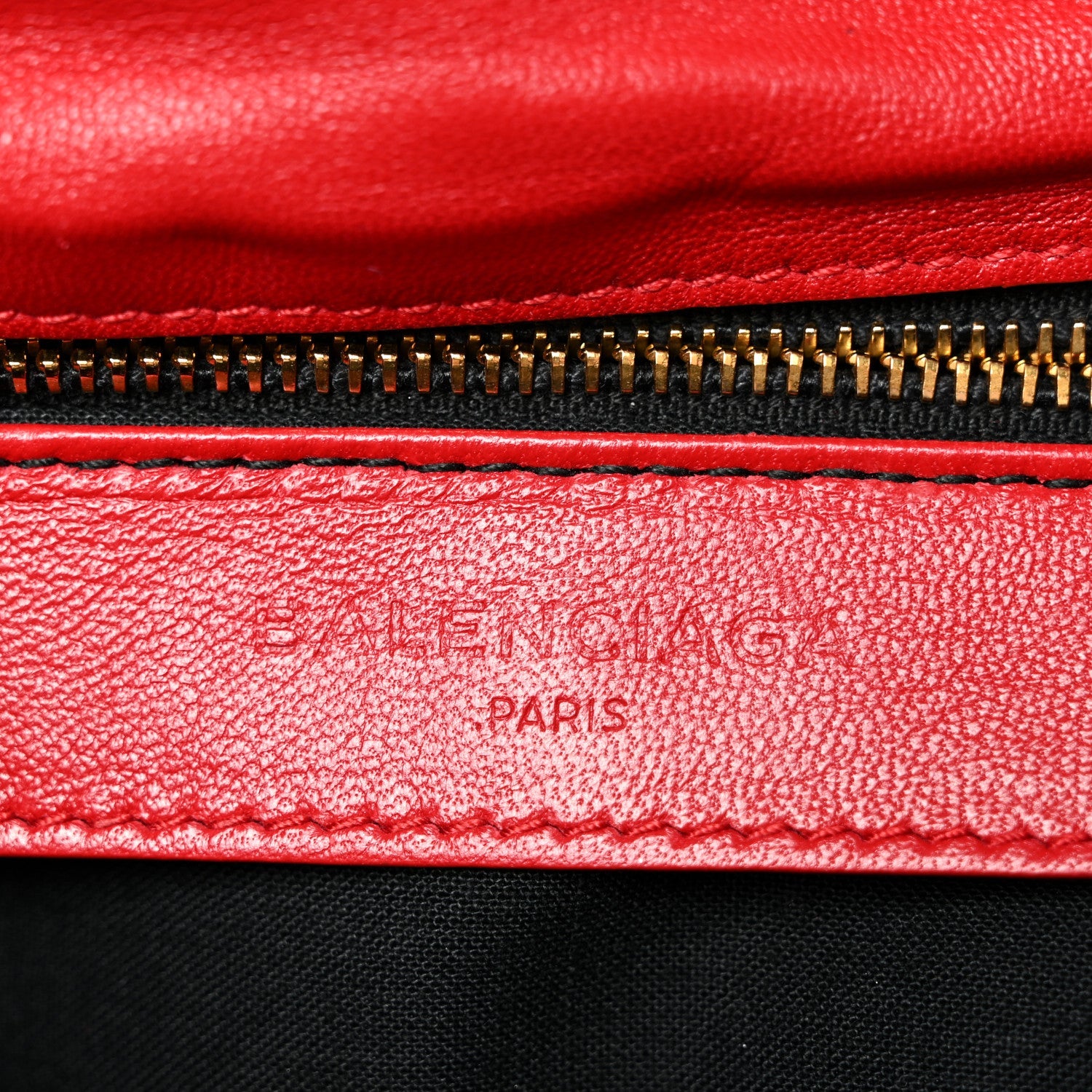 Chevre Gold Metallic Edge Hardware Envelope Clutch Rouge Grenade