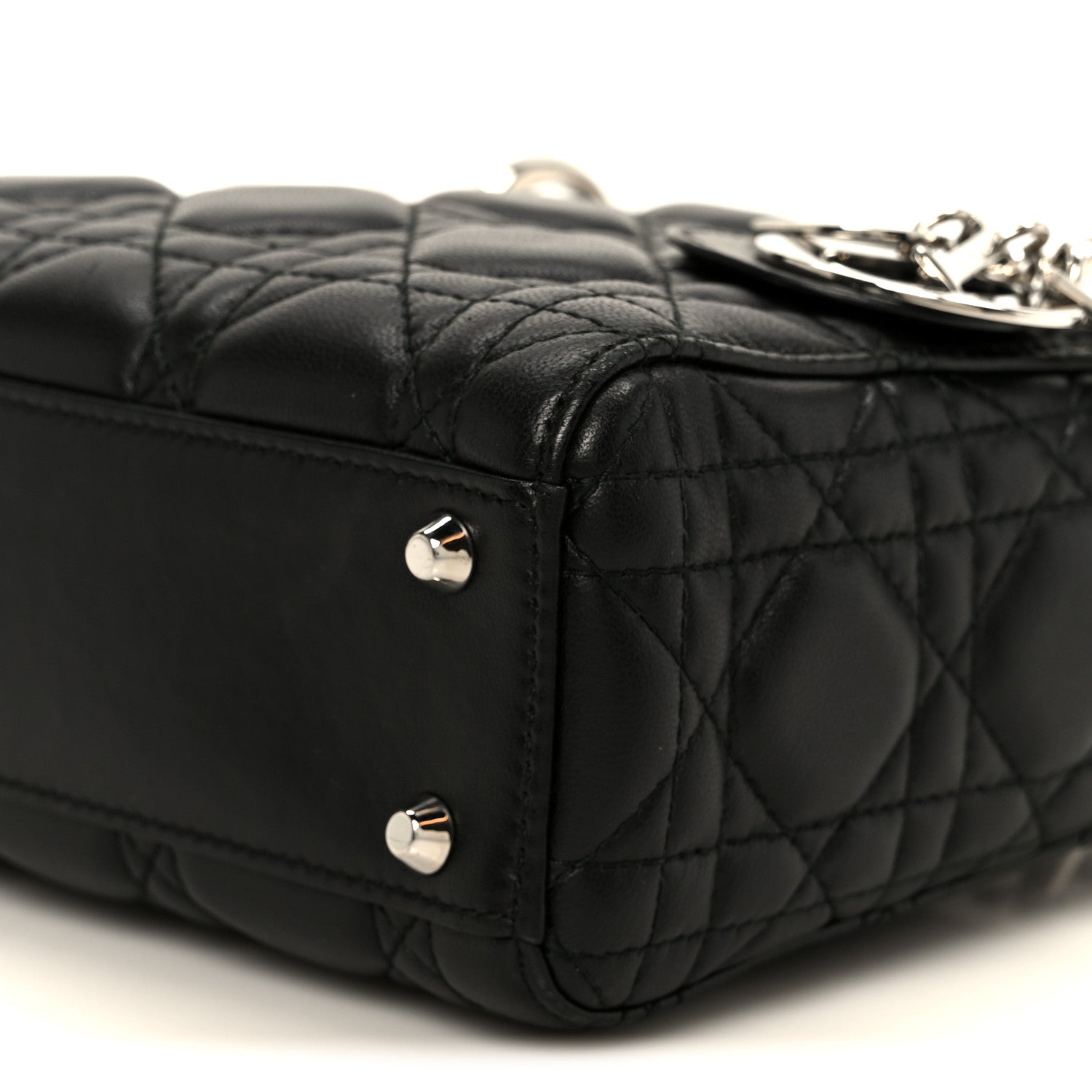 Lambskin Cannage Mini Lady D1OR Black