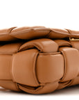 Nappa Maxi Intreccio Padded Cassette Crossbody Bag Caramel