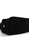Suede Quilted Medium CHNL 25 Handbag Black