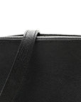 Signature Grained Calfskin Logo XS Ville Camera Bag Black White