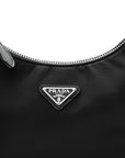 Tessuto Nylon Saffiano Mini Re-Edition 2005 Bag Black