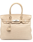 Matte Niloticus Crocodile Birkin 30 Parchemin