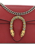 Calfskin Super Mini Dionysus Shoulder Bag Hibiscus Red