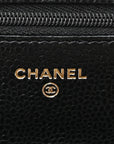Caviar Quilted CC Turnlock Wallet On Chain WOC Black