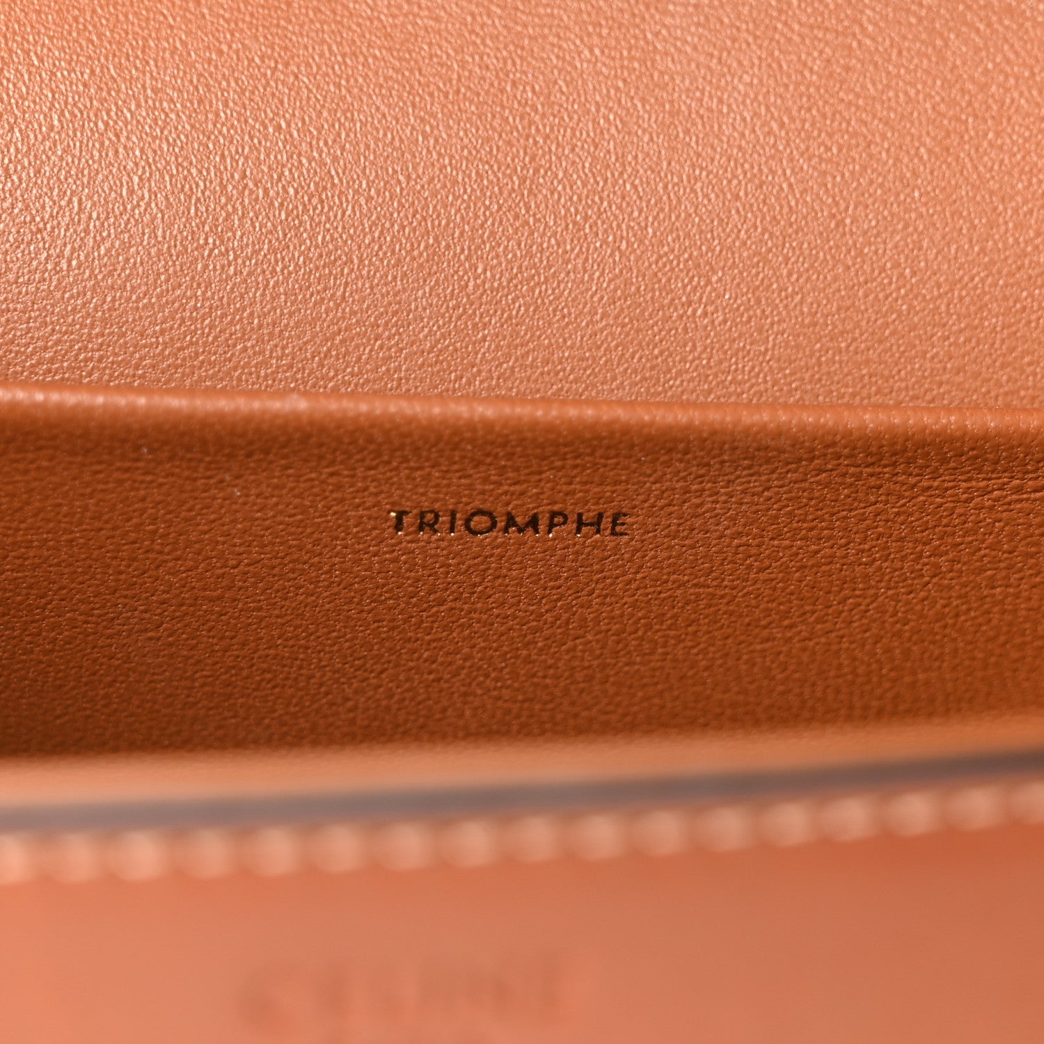 Natural Calfskin Triomphe Shoulder Bag Tan