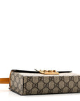 GG Supreme Monogram New Sakai Calfskin Mini Padlock Top Handle Shoulder Bag Beige Ebony Mystic White Sun Oil