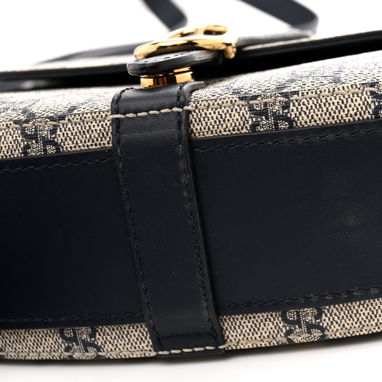 GG Supreme Monogram Small Messenger Shoulder Bag Beige Blue Navy