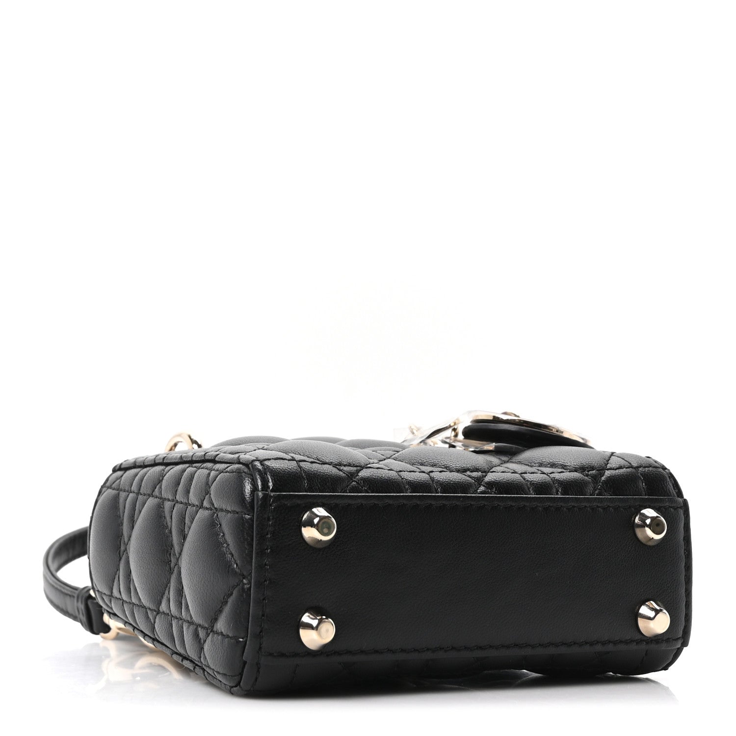 Lambskin Cannage Micro Lady D1OR Black