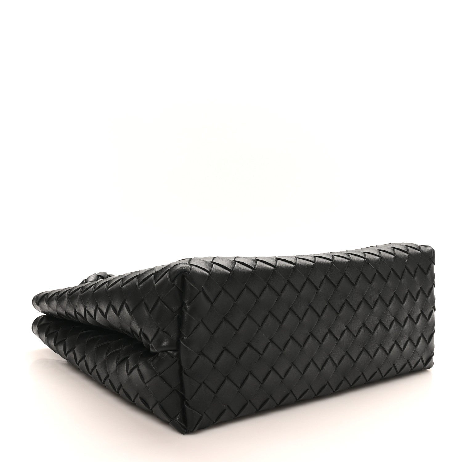 Nappa Intrecciato Medium Andiamo Shoulder Bag Black