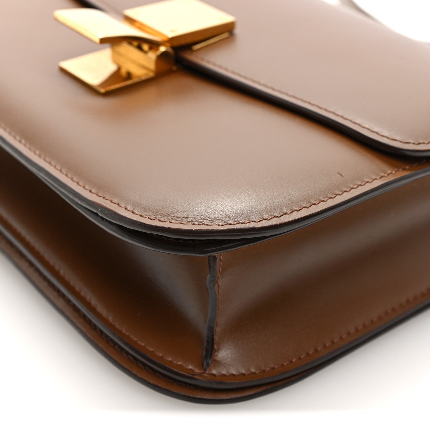 Box Calfskin Medium Classic Box Flap Bag Camel