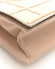 Grained Calfskin Medium D1ORama Flap Bag Nude