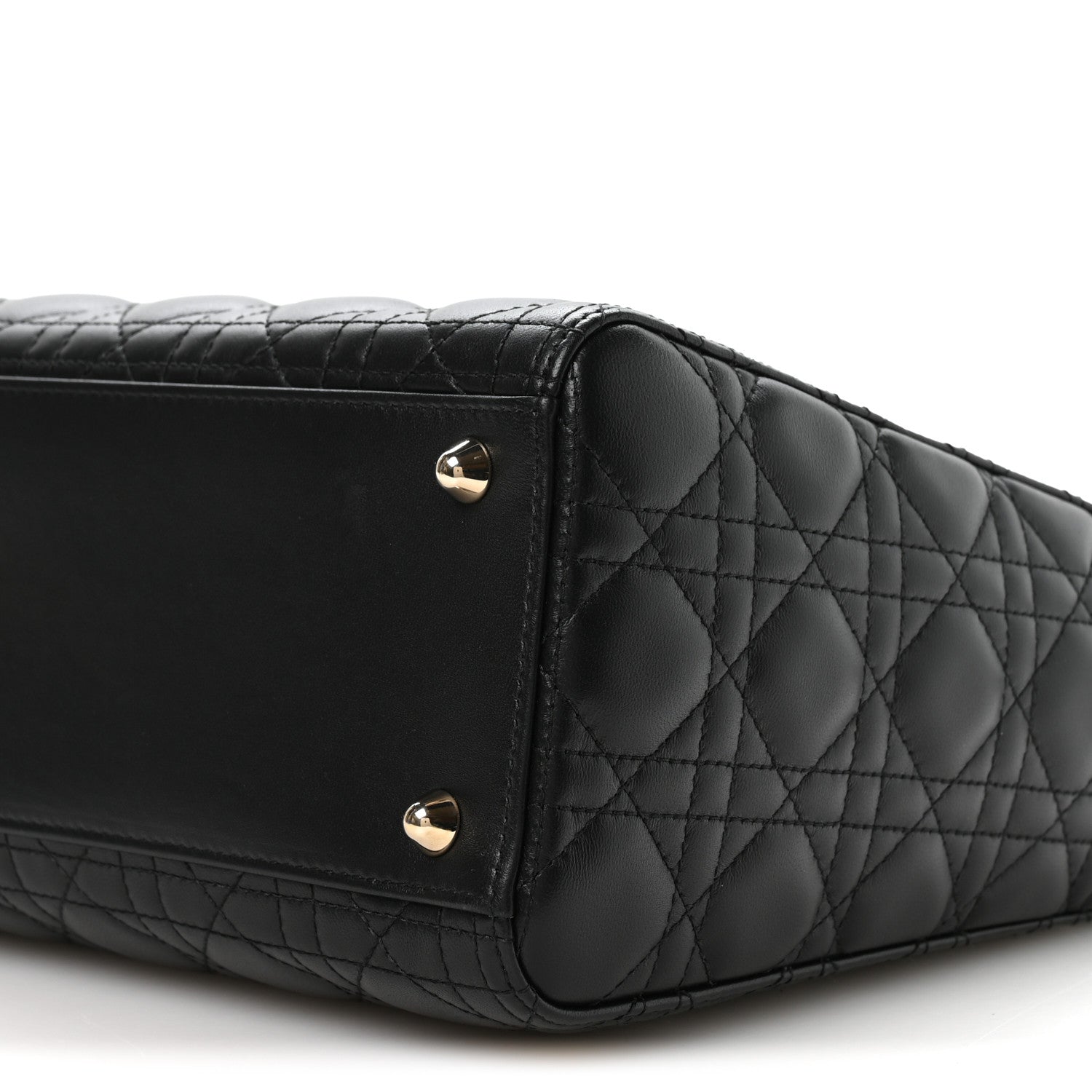 Lambskin Cannage Large Lady D1OR Black
