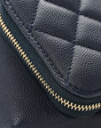 Caviar Quilted Business Affinity Waist Belt Bag Navy