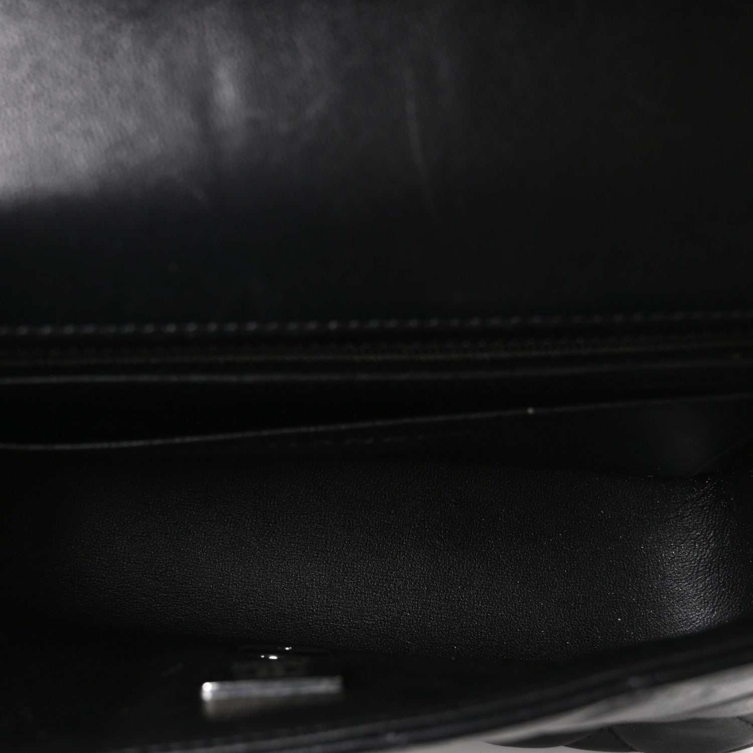 Lambskin Quilted Mini Rectangular Flap Black