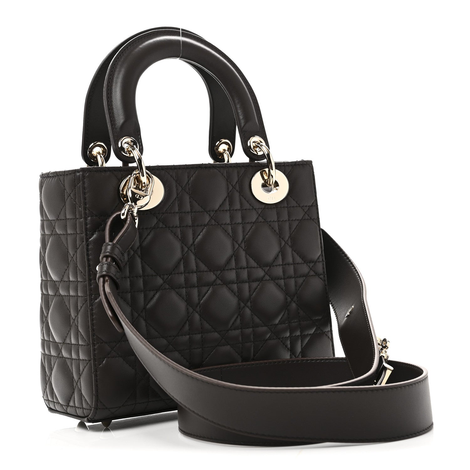 Lambskin Cannage Small My ABCD1OR Lady D1OR Dark Brown