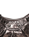 Metallic Agneau Arena Le Cagole Shoulder Bag XS Dark Bronze