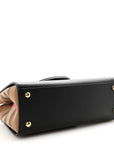 Calfskin Mega Check Small Banwell Tote Black