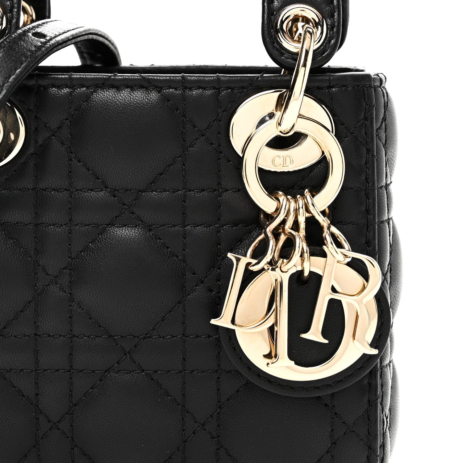 Lambskin Cannage Micro Lady D1OR Black