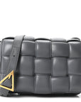 Nappa Maxi Intreccio Padded Cassette Crossbody Bag Thunder