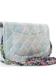 Canvas Quilted Jungle Jeans Wallet on Chain WOC Multicolor