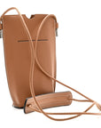Smooth Calfskin Anagram Phone Pouch Tan