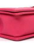Caviar Quilted Medium Boy Flap Pink