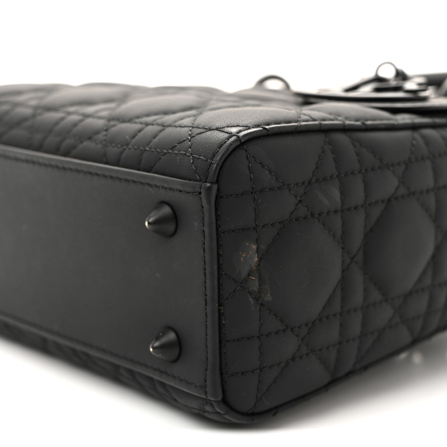 Ultra Matte Calfskin Cannage Small My ABCD1OR Lady D1OR Black