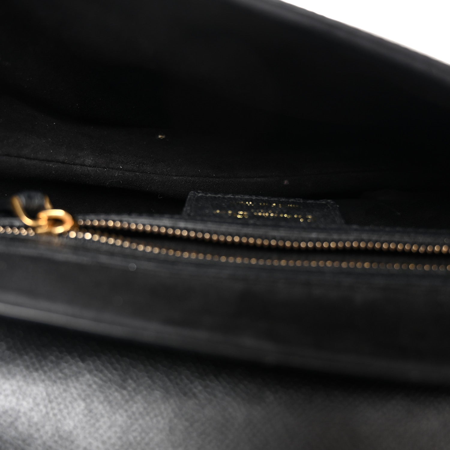 Grained Calfskin Saddle Bag Black
