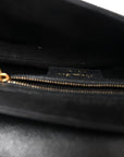 Grained Calfskin Saddle Bag Black