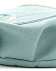 Caviar Quilted Filigree Waist Bag Light Blue