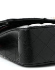 Caviar Quilted Small Double Flap Black