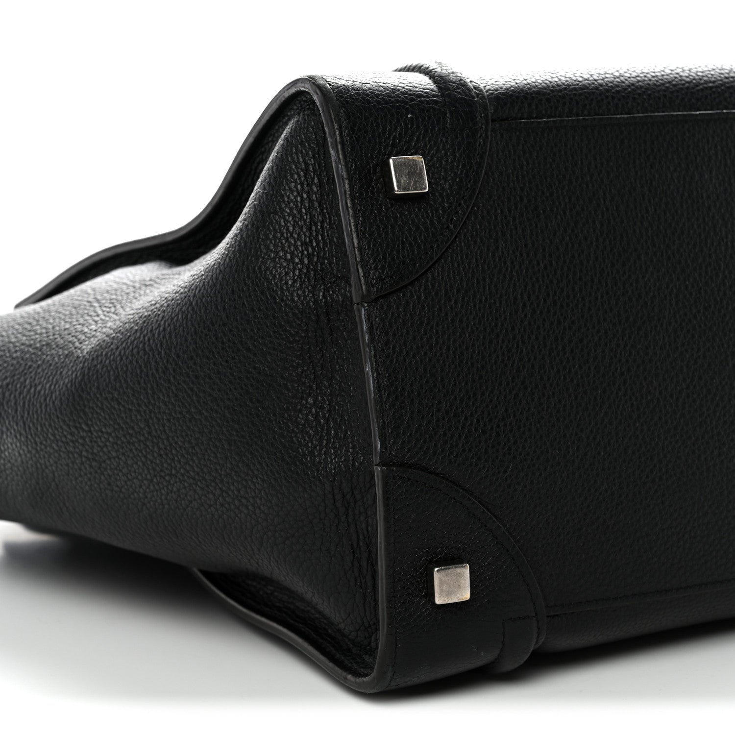 Drummed Calfskin Mini Luggage Black