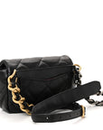 Goatskin Quilted CHNL 19 Waist Bag Black