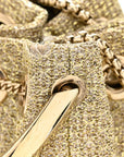 Metallic Woven Bon Bon Bag Champagne