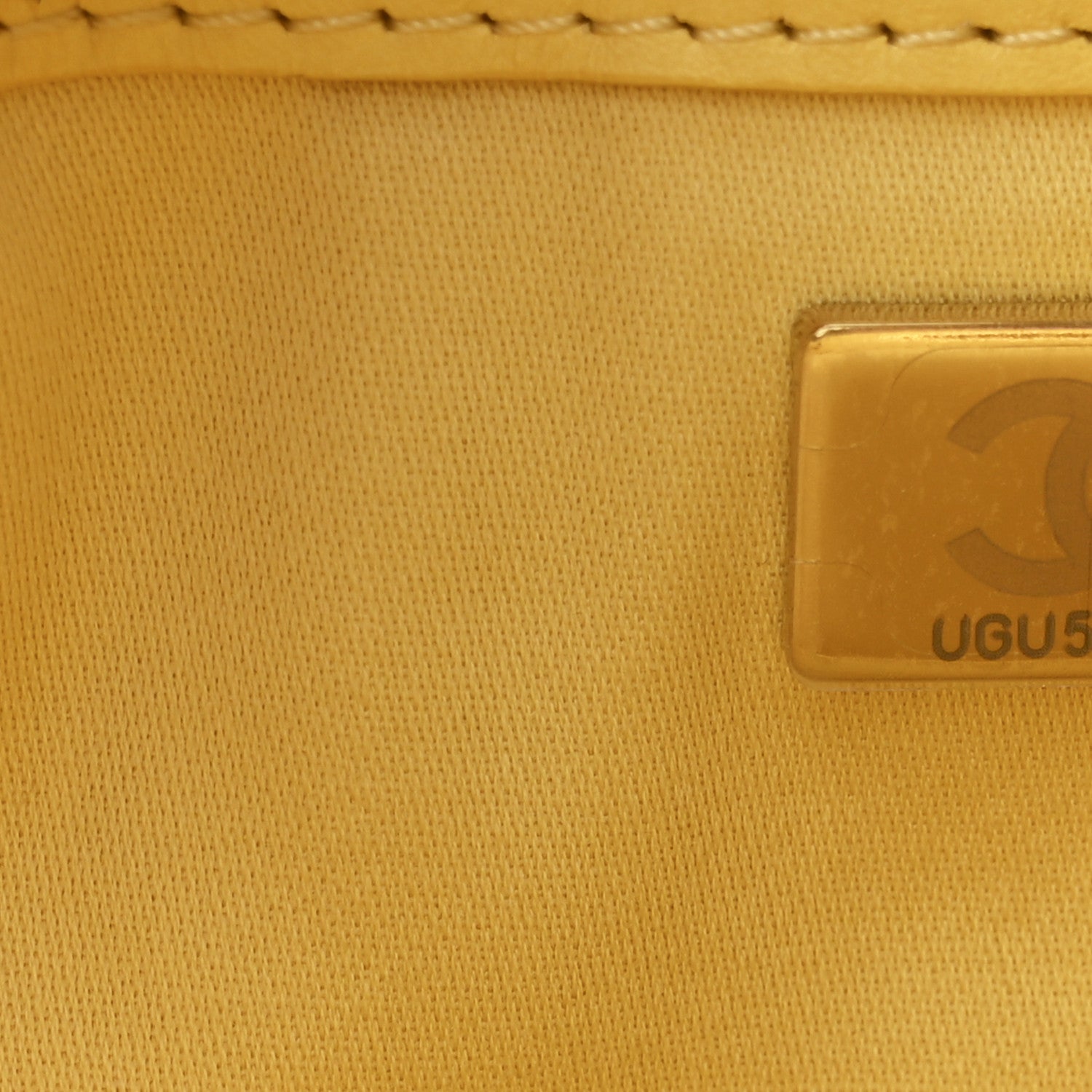 Suede Quilted Mini CHNL 25 Handbag Yellow