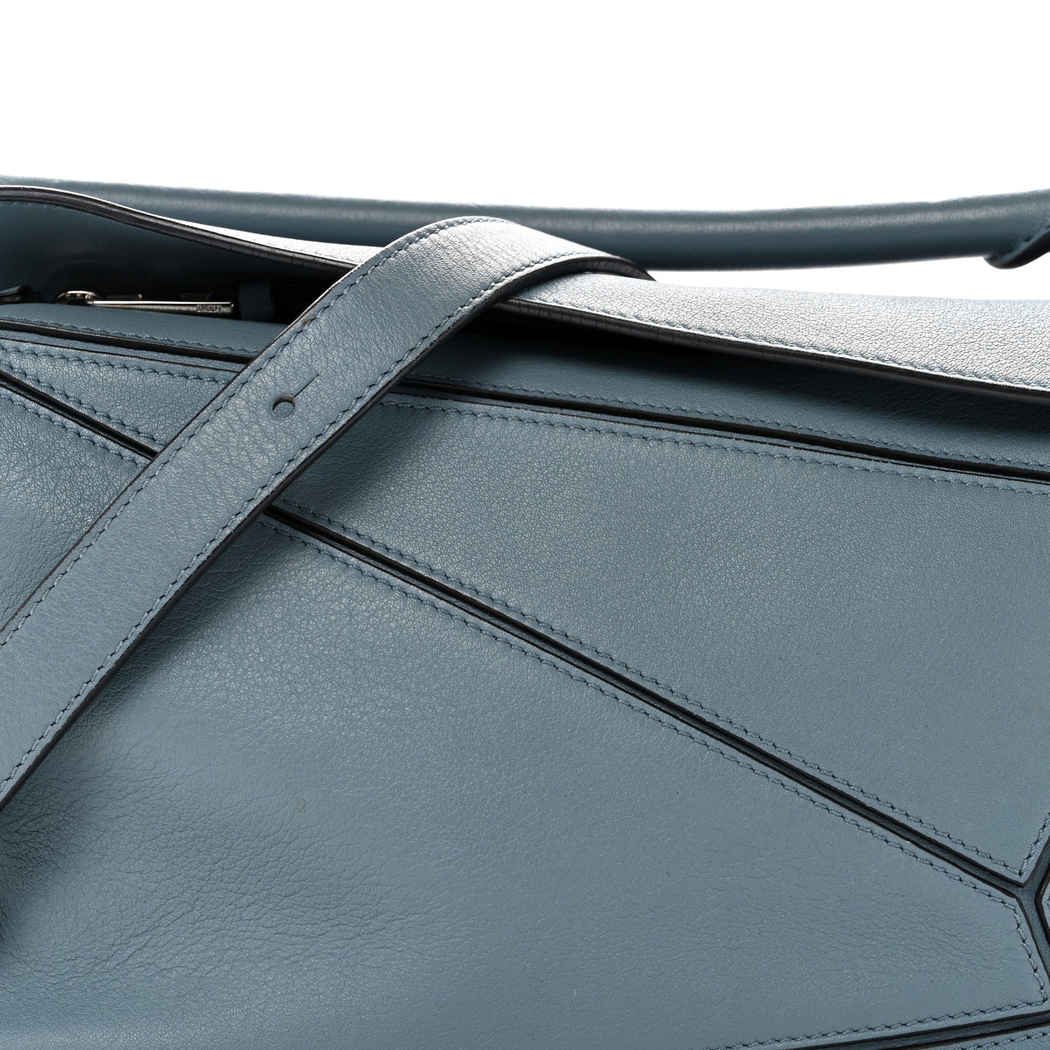 Calfskin Small Puzzle Bag Stone Blue