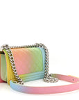 Caviar Quilted Small Cuba Rainbow Boy Flap  Multicolor