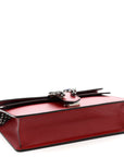 Dollar Calfskin Enamel Dionysus Shoulder Bag Hibiscus Red Electric Blue