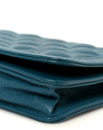 Caviar Quilted Boy Wallet On Chain WOC Blue