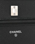 Caviar Quilted CC Turnlock Wallet On Chain WOC Black