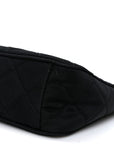 Nylon Tessuto Impuntu Quilted Crossbody Bag Black