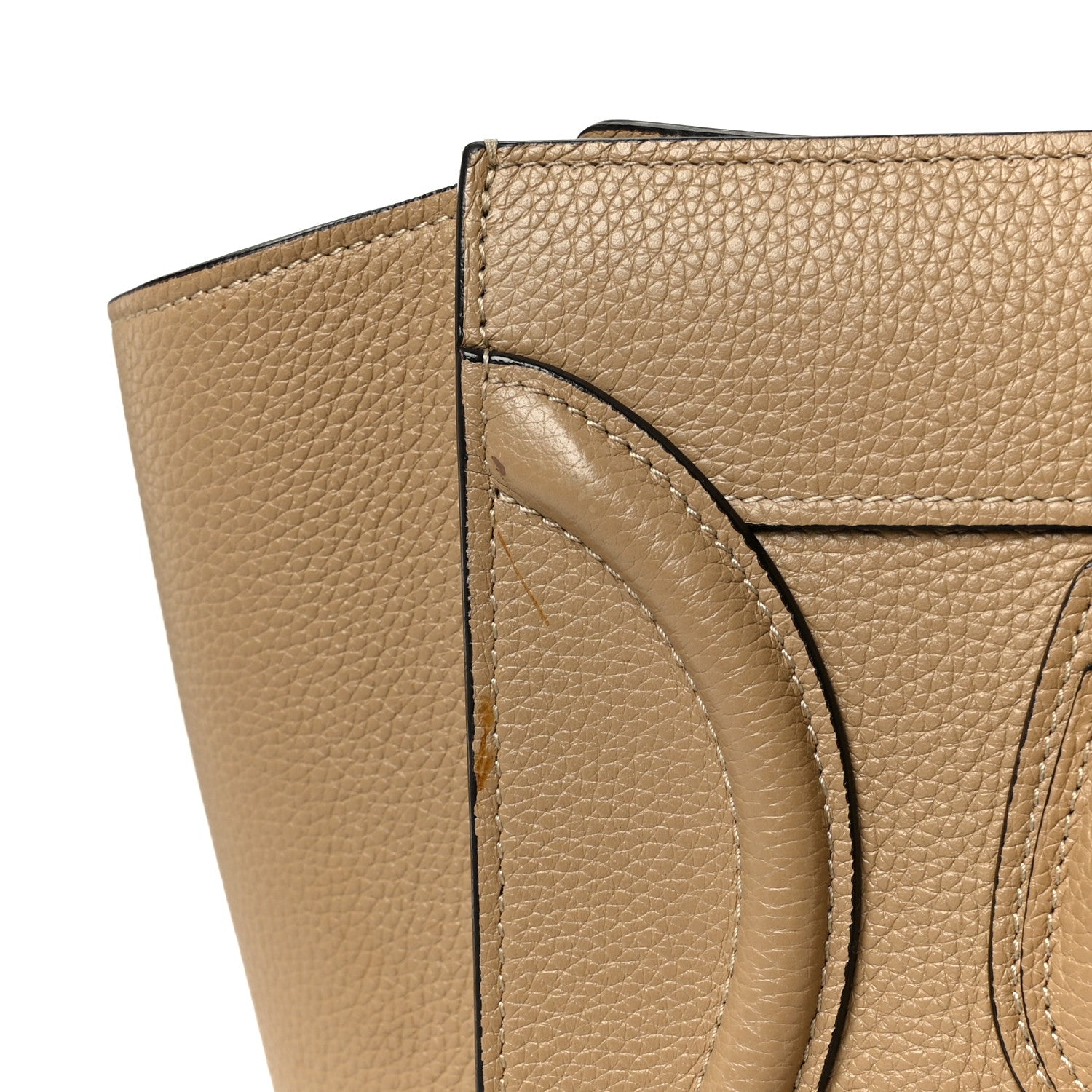 Drummed Calfskin Micro Luggage Dune