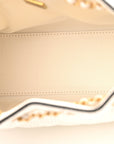 Braided Raffia Calfskin Mini CHNL 25 Handbag White Black