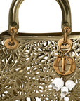X DAVID WISEMAN Metallic Calfskin Laser Cut Large Lady D1OR Gold